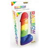 Rainbow Pecker Party Candle 7 inches - Vibrant Multi-Color Phallus-Shaped Candle for Adult Parties - Adult Naughty Store