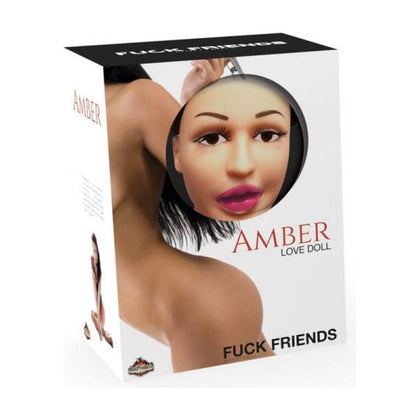 Hott Products Fuck Friends Amber Female Love Doll - Life Size Inflatable Triple Hole Sex Toy Model #818631031474 - For Sensual Pleasure in a Sitting Position - Brunette - Adult Naughty Store