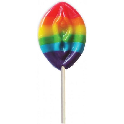 Hott Products Unlimited Rainbow Pussy Pops Adult Candy Lollipop - Vibrating Vagina Pleasure Delight, Model #RP-001, Female G-Spot Stimulation - Multi-Colored Flavors