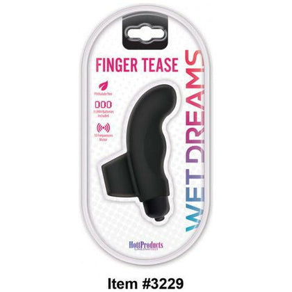 Wet Dreams Finger Tease Vibrator Black - The Ultimate Pleasure Companion for Intimate Moments