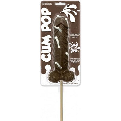 Hott Products Cum Cock Pops Dark Chocolate Flavored Pecker Shaped Lollipop - Model CC-1234 - For All Genders - Intense Pleasure - Rich Dark Chocolate