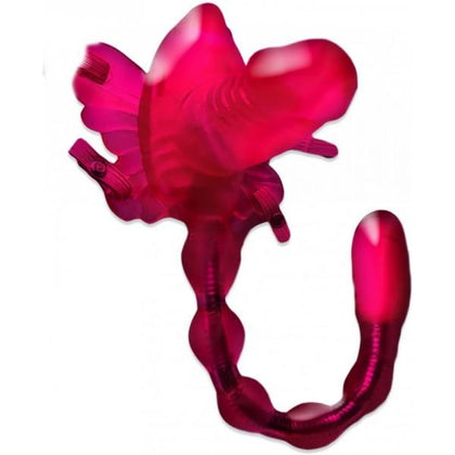 Hott Products Wet Dreams Butterfly Baller Sex Harness with Dildo & Dual Motors - Model BBD-5001 - Female Strap-On Vibrator for Clitoral and G-Spot Stimulation - Pink