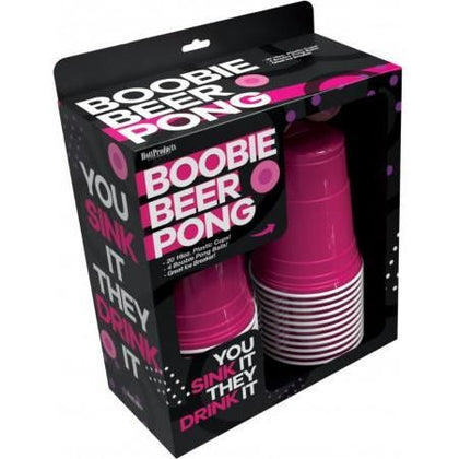 Hott Products Boobie Beer Pong Drinking Game Set - 20 Cups, 4 Balls - Adult Party Fun for All Genders - Enhance Your Wild Nights with Bouncing Boobie Action - Pink - Adult Naughty Store