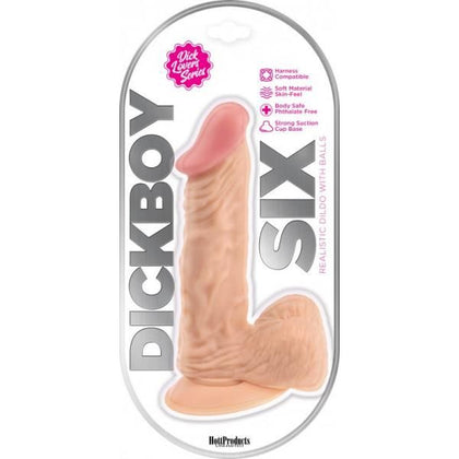 Introducing the SensaToys Dickboy 6 Realistic Dildo with Balls - Model DB-6, for Male Pleasure - Black - Adult Naughty Store