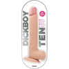 Hott Products Dick Lovers Series Dickboy Ten 10-Inch Realistic Dildo with Balls - Ultimate Pleasure for Men and Women - Lifelike Texture - Intense Sensations - Deep Penetration - Jet Black - Adult Naughty Store