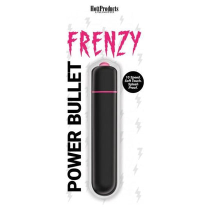 Frenzy Power Bullet Vibrator - 10 Speeds Black - Intense Pleasure for All Genders