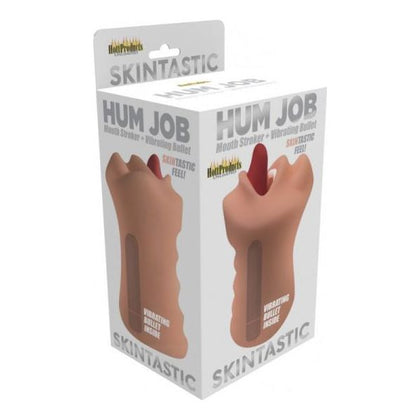 Skinsations Hum Job Mouth Masturbator with Power Bullet - Ultimate Oral Pleasure for Men - Model HJ-200 - Realistic Tongue, Teeth, and Soft Skin - Intense Vibration - Water Resistant - Black - Adult Naughty Store