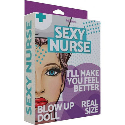 Hott Products Unlimited Sexy Nurse Inflatable Female Party Doll - Model NRS-5001 - Adult Sex Toy for Pleasure in 3 Holes - Pink - Adult Naughty Store