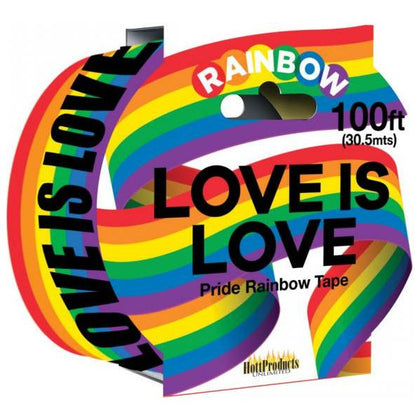 Hott Products Unlimited Love Is Love Rainbow Caution Tape - 100 Feet of Vibrant Pride Party Tape