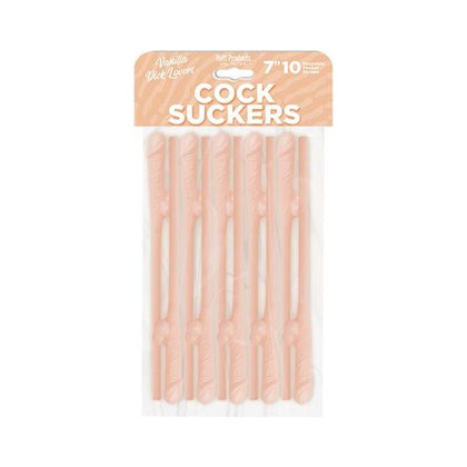 Hott Products Unlimited Cock Suckers Pecker Straws Vanilla Lovers 10pk - 7