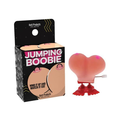 Hott Products Unlimited - Jumping Boobie Party Toy - Model JBT-2022 - Adult Wind-Up Sex Toy for Bachelor and Bachelorette Parties - Fun Gag Gift for Adults - Pink