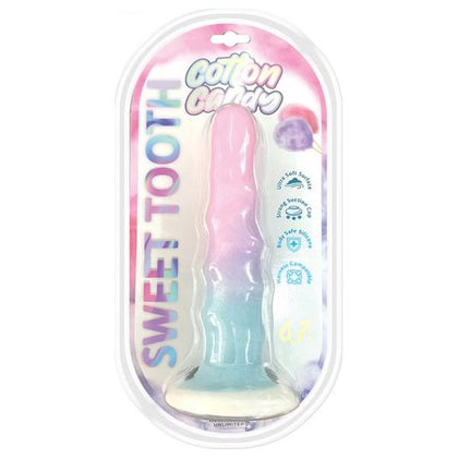 Hott Products Cotton Candy Powder Puff 6.5in Silicone Dildo - Unleash Pleasure with the Sensational Pink Delight