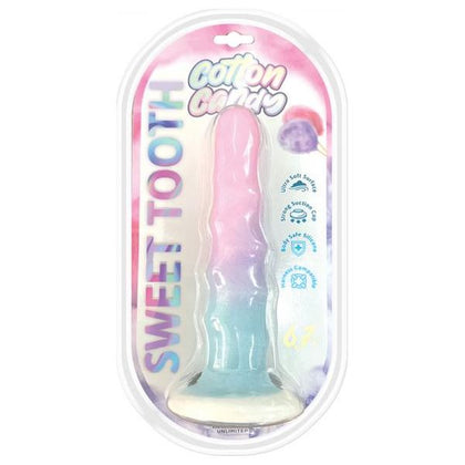 Hott Products Cotton Candy Powder Puff 6.5in Silicone Dildo - Unleash Pleasure with the Sensational Pink Delight - Adult Naughty Store