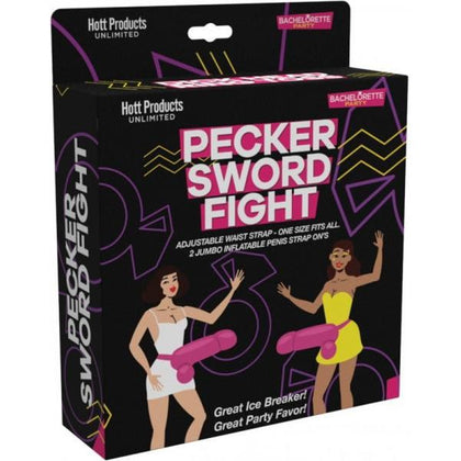 Hott Products Pecker Sword Fight Game Strap On Large Penis 2 Pack - Adult Party Game for Wild Night Adventures - Inflatable Penises with Adjustable Waist Straps - Fun Ice Breaker and Party Fa - Adult Naughty Store