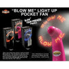Blow Me Light Up Pocket Fan Black

Introducing the SensaBlow™ Blow Me Light Up Pocket Fan Black - Model BM-001: Unleash a refreshing breeze with style and flair!