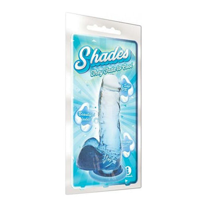 Icon Brands Shades 7in Jelly Gradient Dong Blue - Realistic Dildo for Enhanced Pleasure