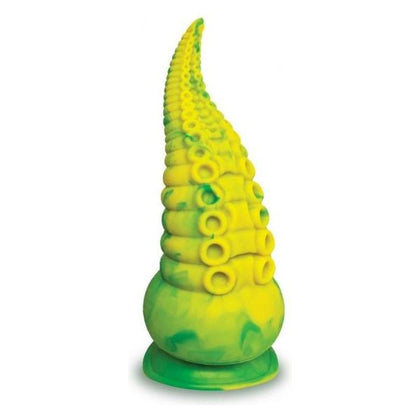 Alien Nation Octopod Silicone Rechargeable Vibrating Creature Dildo - Yellow and Green
