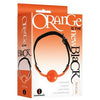 Icon Brands The Nines Orange Is The New Black Sili Gag - Premium Silicone Ball Gag for Enhanced Sensual Play - Model O-S, Unisex, Mouth Gag for Pleasure and Restraint - Sexy Orange Accent - Adult Naughty Store