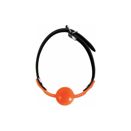 Icon Brands The Nines Orange Is The New Black Sili Gag - Premium Silicone Ball Gag for Enhanced Sensual Play - Model O-S, Unisex, Mouth Gag for Pleasure and Restraint - Sexy Orange Accent - Adult Naughty Store