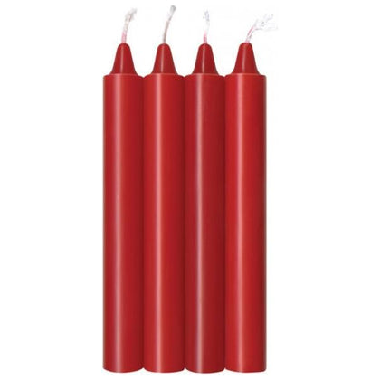 Icon Brands Make Me Melt Sensual Warm Drip Candles 4 Pack - Red, Intimate Sensation for Couples, Model MMMSWC-4, Unisex, Enhances Erotic Pleasure