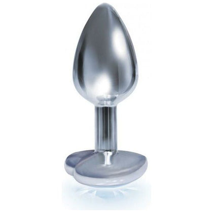 Silver Starter Heart Bejeweled Steel Plug Diamond - The Sensual Delight for Beginners - Adult Naughty Store