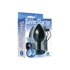 Nines Silver Starter Anodized Bejeweled Steel Plug Cobalt Blue - Model NSAB-001 - Unisex Anal Pleasure Toy - Adult Naughty Store