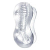 Icon Brands Clear Stroke Twister Masturbator - Model 9s: Male Pleasure Toy for Intense Sensations in Transparent TPE - Adult Naughty Store