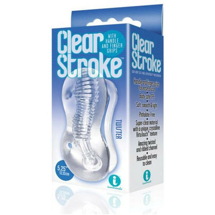 Icon Brands Clear Stroke Twister Masturbator - Model 9s: Male Pleasure Toy for Intense Sensations in Transparent TPE