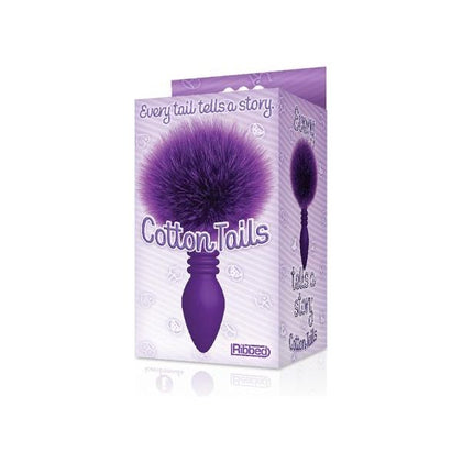 The Nines Cottontails Bunny Tail Butt Plug Ribbed Purple - Sensual Pleasure for All Genders in a Vibrant Purple Hue