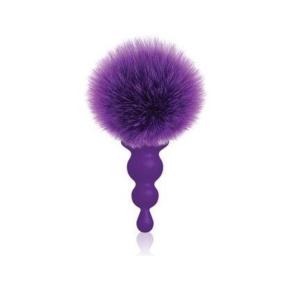 The Nines Cottontails Bunny Tail Butt Plug Beaded Purple - Iconic Pleasure for Anal Play