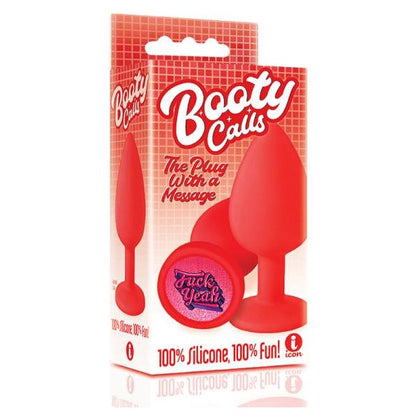 Icon Brands Booty Call Silicone Butt Plug Red - Ultimate Pleasure for All Genders