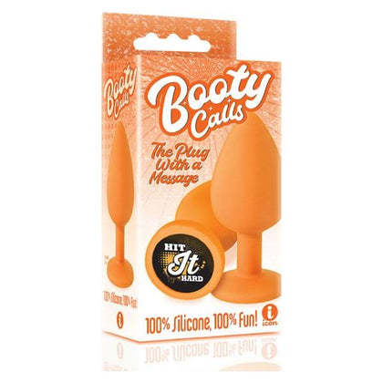 Icon Brands Booty Call Silicone Butt Plug Orange Hit It Hard - Unleash Intense Pleasure