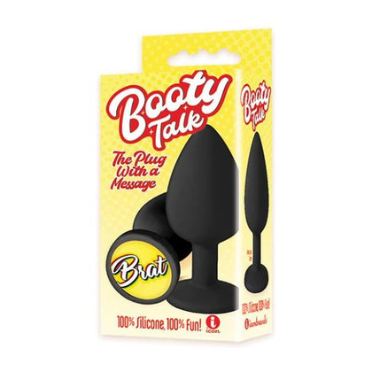 Icon Brands 9's Booty Talk Brat Silicone Butt Plug - Model 2023 - Unisex Anal Pleasure Toy - Petite Size - Neon Green - Adult Naughty Store