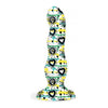 Icon Brands Collage Diamonds & Hearts Silicone Dildo - Model CDH-7 - Unisex Pleasure Toy for Intimate Delights - Vibrant Colors - Adult Naughty Store