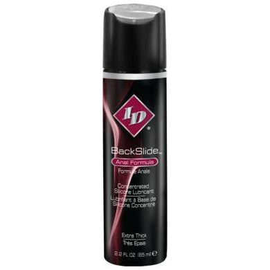 ID Backslide 2.2 Oz Anal Formula Personal Lubricant for Enhanced Pleasure and Comfort - Silicone-Based, Muscle Relaxing, Latex Condom Compatible - Thick, Cushiony Texture - Model: Backslide 2.2 - Gender-Inclusive - Suitable for Anal Play - Deep Indigo
