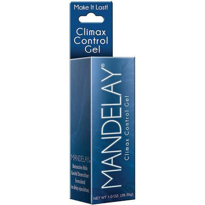 ID Lube Mandelay Climax Control Gel 1oz Tube - Delay Ejaculation for Men - Genital Desensitizer - Model: MC-1 - Clear Gel - Latex Condom Safe - Adult Naughty Store