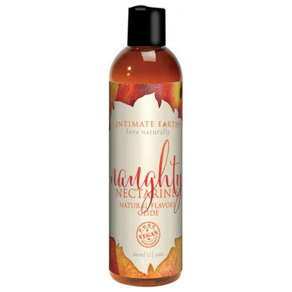 Intimate Earth Naughty Nectarines Glide 2oz - Organic Nectarine Flavored Lubricant for Enhanced Pleasure - Gender-Neutral, Water-Based Formula - Deliciously Scented and Naturally Sweetened - Non-Sticky and Long-Lasting - Perfect for Intimate Moments
