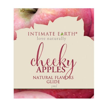 Intimate Earth Cheeky Apples Glide Foil Pack .1oz - Organic Apple-Scented Water-Based Lubricant for Delicate Pleasure