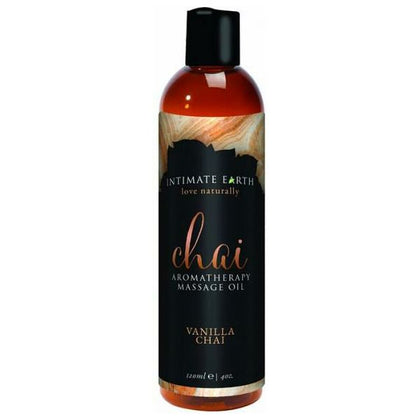 Intimate Earth Chai Massage Oil 4oz - Sensual Aromatherapy Blend for Soothing and Spicy Massage Experience