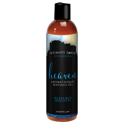 Intimate Earth Heaven Hazelnut Biscotti Aromatherapy Massage Oil 4oz - Adult Naughty Store