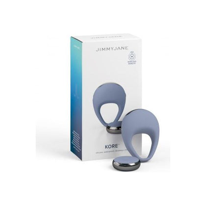 Jimmyjane Kore Vibrating Silicone Cock Ring - Model JJ-KR001 - For Men and Couples - Clitoral and Shaft Stimulation - Slate Grey