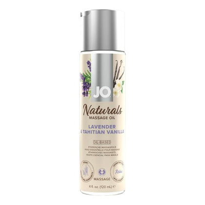 Jo Naturals Massage Oil - Lavender & Vanilla 4 Oz: Aromatherapeutic Vegan Formula for Relaxation and Skin Restoration