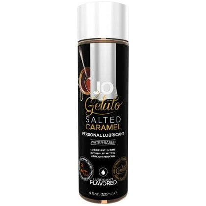 System JO Gelato Flavored Lubricant - Salted Caramel - Water Based - 4oz - Adult Naughty Store