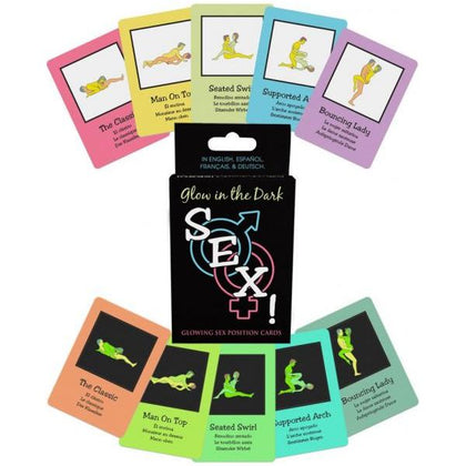 Kheper Games Glow-In-The-Dark Sex! Cards - Exciting Intimate Game for Couples - Model GIDSC-2023 - Unisex - Explore Pleasure in the Dark - Vibrant Glow-in-the-Dark - Adult Naughty Store