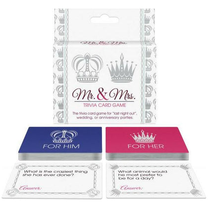 Introducing the Exquisite Pleasure Collection: Mr & Mrs Trivia Card Game - Adult Naughty Store