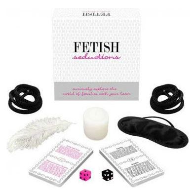 Fetish Seductions: Kheper Games Curious Exploration Kit for Couples - Sploshing, Foot Fetish, Hot Wax Play - English, Spanish, German, French - Pleasure Game for Adults - Adult Naughty Store