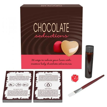 Kheper Games Chocolate Seductions Romantic Game - 36 Ways to Seduce Your Lover with Creative Chocolate Adventures - Body Chocolate Set for Couples - Model KS-36 - Unisex - Full Body Pleasure - Rich Milk Chocolate - Sumptuous and Sensual Experience