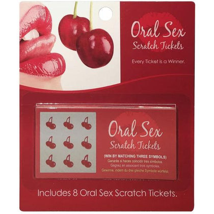 Kheper Games Oral Pleasure Scratch Tickets - Model X8: The Ultimate Couples' Oral Adventure Game (English, Spanish, French, German) - Adult Naughty Store