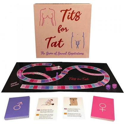 Kheper Games Tits For Tat Board Game - A Sensual Negotiation Game for Couples - Model T4T-2023 - Gender-Inclusive - Explore Pleasure in a Playful Way - Colorful and Exciting - Adult Naughty Store