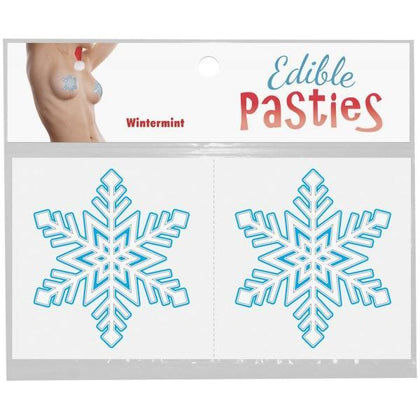 Kheper Games Wintermint Snowflake Edible Body Pasties - Sensual Delights for Nipple Pleasure, One Size Fits Most
